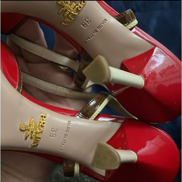 Prada patent leather colorblock slingback - Picture 3 of 6